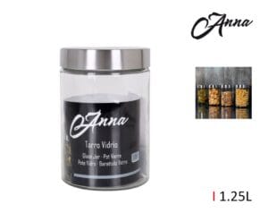I FRASCO DE VIDRO C/TAMPA INOX ANA 1.25 LT