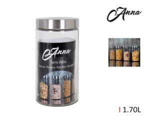 I FRASCO DE VIDRO C/TAMPA INOX ANA 1.7 LT