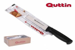 F. I. FACA DE PAO PRETA C/PLASTICO 20 CM