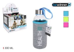 GARRAFA VIDRO C/ TAMPA 300 ML BEWINNER