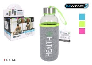 GARRAFA VIDRO C/ TAMPA 400 ML BEWINNER