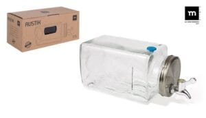 FRASCO DE VIDRO HORIZONTAL C/ TORNEIRA 3.5 LT