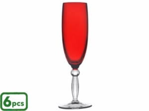 VERMELHOS CONJ. 6 COPOS FLUTES VERM. 175 CC C.