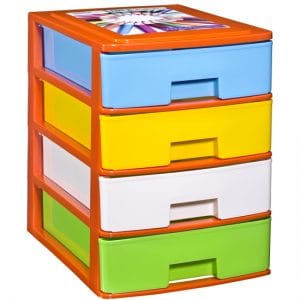 COR PRATELEIRA 4 GAVETAS