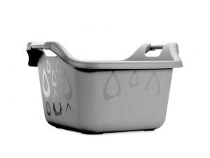 BACIA QUADRADA C/ASAS 24 L CINZA