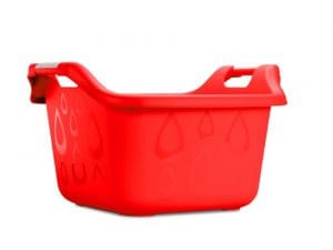 BACIA QUADRADA C/ASAS 36 L VERMELHA