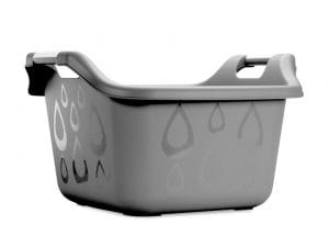 BACIA QUADRADA C/ASAS 36 L CINZA