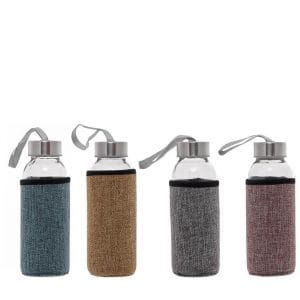 GARRAFA DE VIDRO C/ CAPA