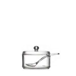 AÇUCAREIRO C/ TAMPA E COLHER EM ACRILICO