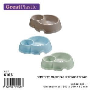 A. GAMELA P/ ANIMAIS 2 COMPARTIMENTOS