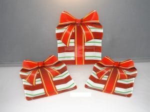 CONJ. 3 PRATOS DE VIDRO