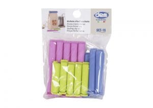 CONJ 15 PINÇAS P/FECHAR SACOS
