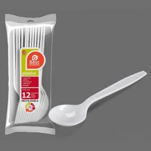 CONJ.12 COLHERES REUTILIZAVEIS