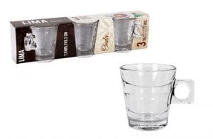 CONJ. 3 CHAVENAS VIDRO 8 CL - ONDA