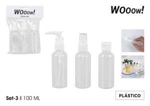 CONJ. 3 FRASCOS VIAGEM 100 ML