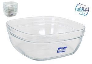 SALADEIRA DURALEX QUADRADA 23 CM