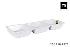 I. TRAVESSA APERETIVOS 3 DIVISORIAS 29.3 x9.5x3.3 CM