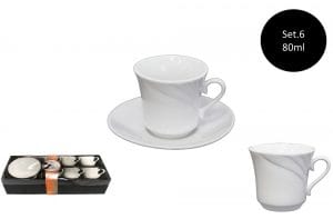 CONJ. 6 CHAVENAS DE CAFE C/ PIRES