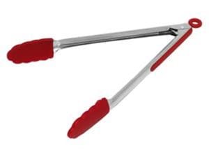 CHU. TENAZ SERVIR C/MOLA INOX/SILICONE - 25 CM