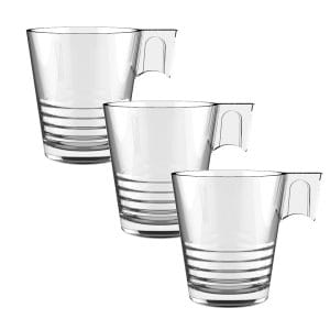 CONJ. 3 CHAVENAS VIDRO 8 CL