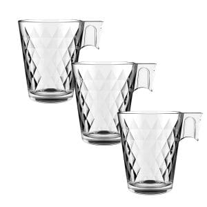 CONJ. 3 CHAVENAS VIDRO 8 CL