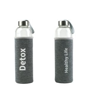 GARRAFA DE VIDRO C/ CAPA 500 ML