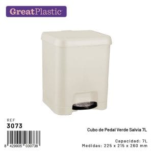 0 7 LT BALDE LIXO C/ PEDAL VERDE