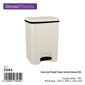 26 LT BALDE LIXO C/ PEDAL VERDE
